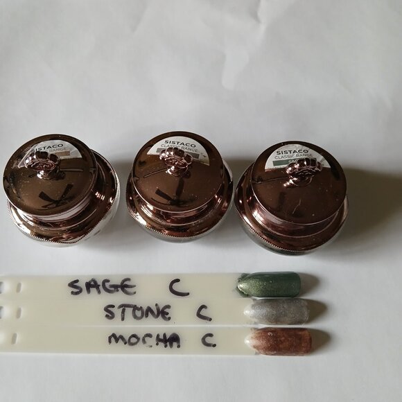 3 Classsic Sistaco Mineral Bond Nail Powders - Picture 2 of 2